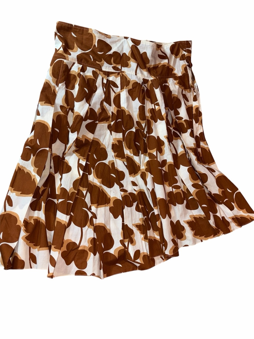 Marni floral brown printed skirt